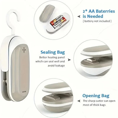 Plastic Press Sealer Sealing Clamp Portable Sealer Food Bag SealingKitchen Accessories