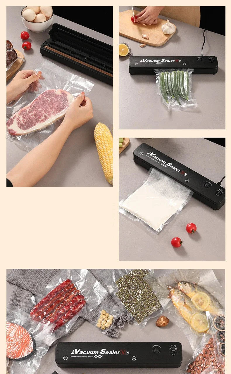 220V/110V electric vacuum sealant packaging machine, with vacuum bag link household food fresh black vacuum sealing machine NEW